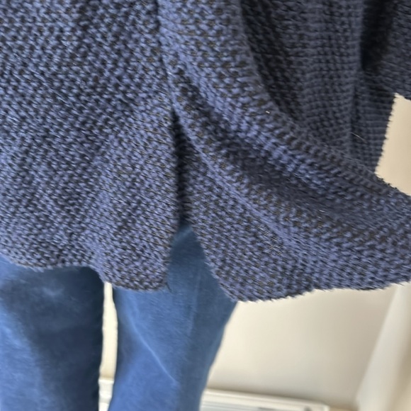 Marine Layer Birdseye Cardigan Longline Sweater Navy Jet Black Size XS - Picture 11 of 13